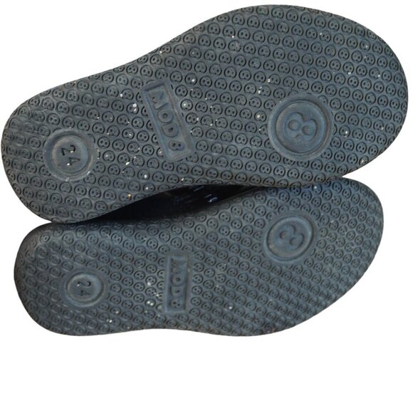 Mod8 Girls Leather Flower Black Boots Size 24/‎ 8.5 - Picture 5 of 8